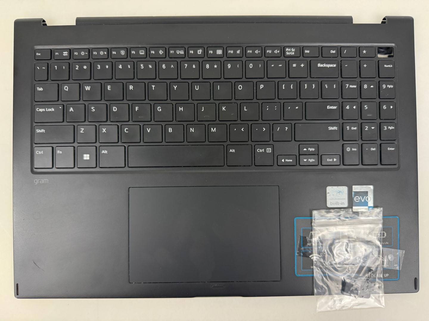Keyboard Palmrest Bottom for LG Gram 16T90Q-K.AAC7U1 - Read