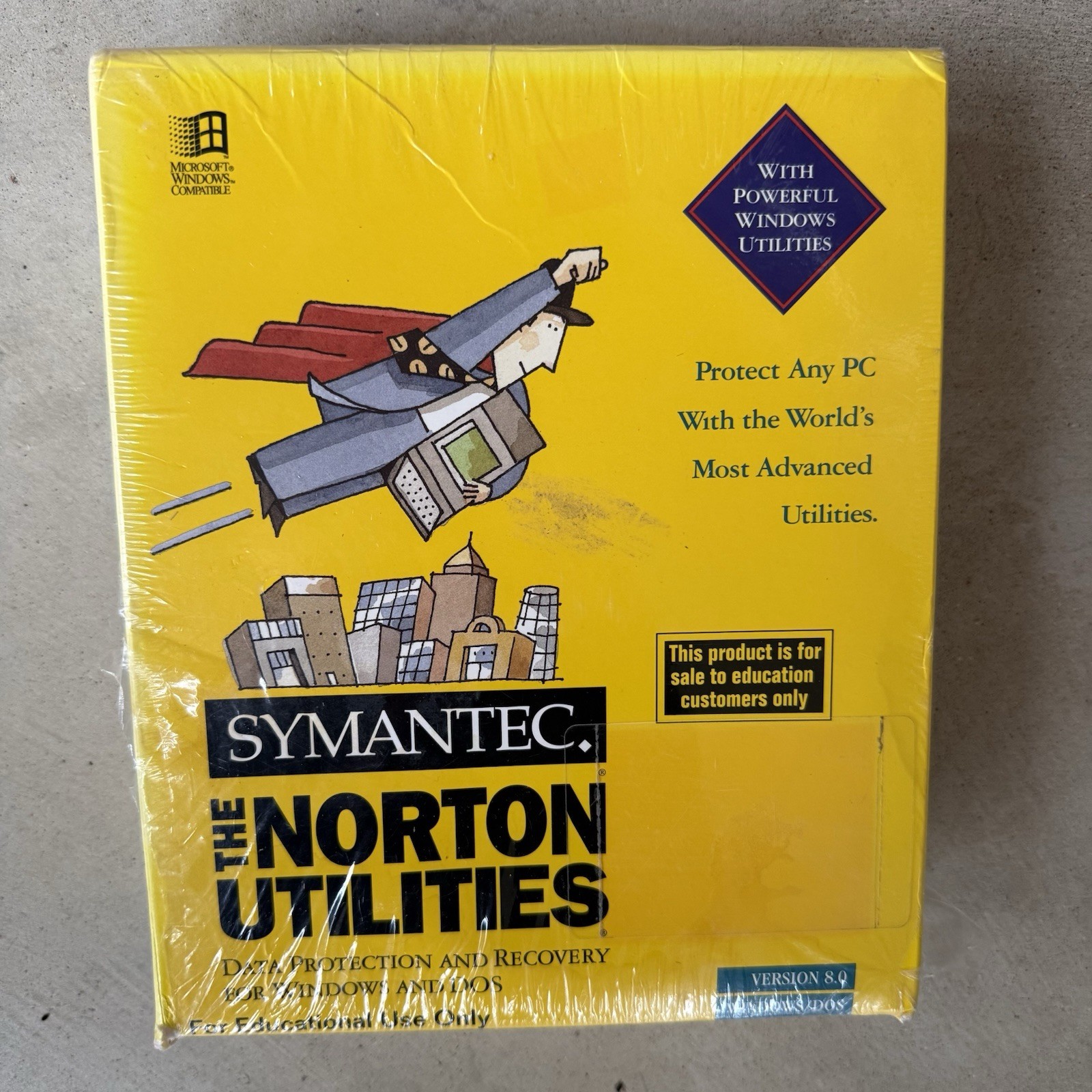 Norton Utilities 8.0 Vintage Software Symantec Windows DOS Tools EDU Version NOS