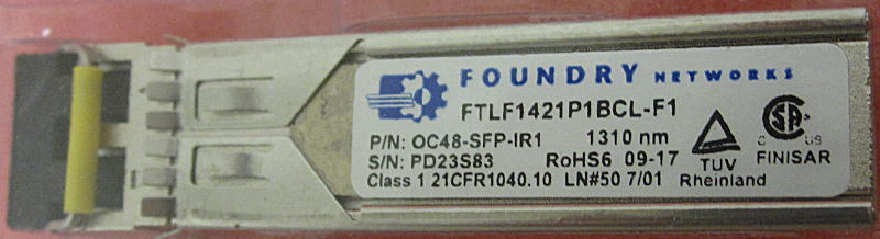 GENUINE Brocade/Foundry OC48-SFP-IR1 FTLF1421P1BCL-F1 OC-48/STM-16 IR-1 15KM