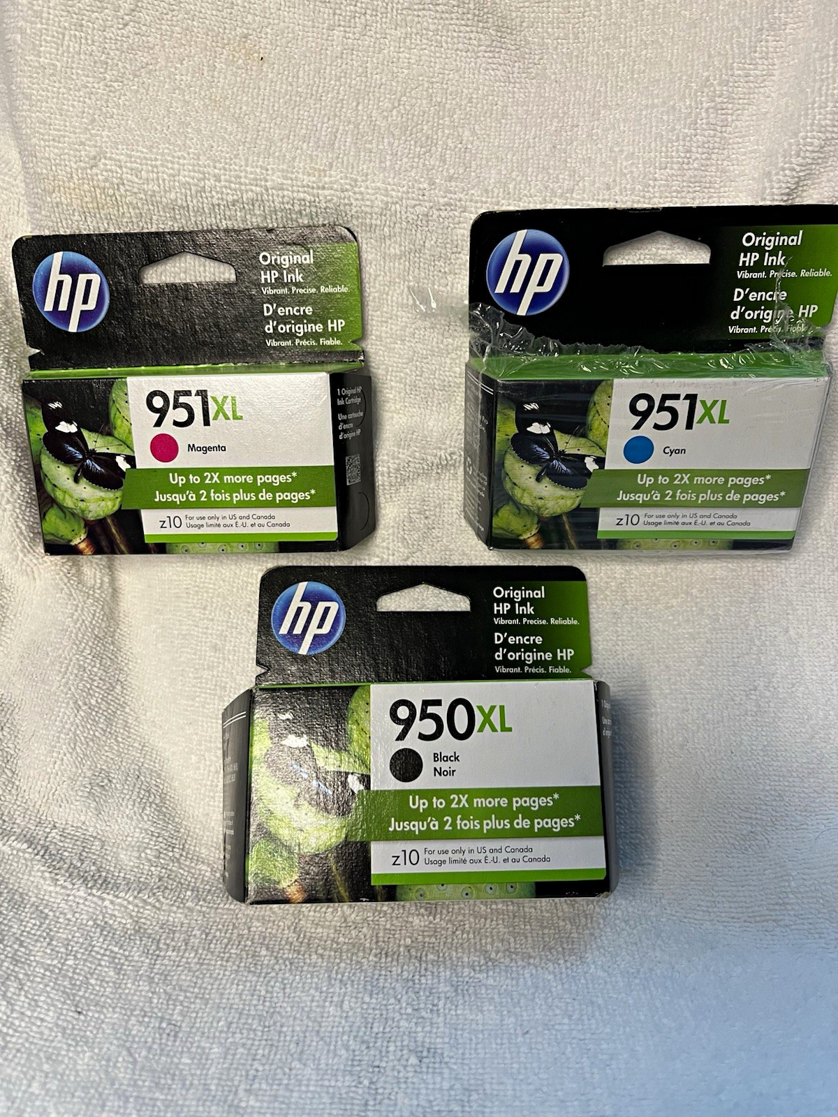 HP Genuine Original 950XL 951XL Ink Cartridges Set Black Cyan Magenta