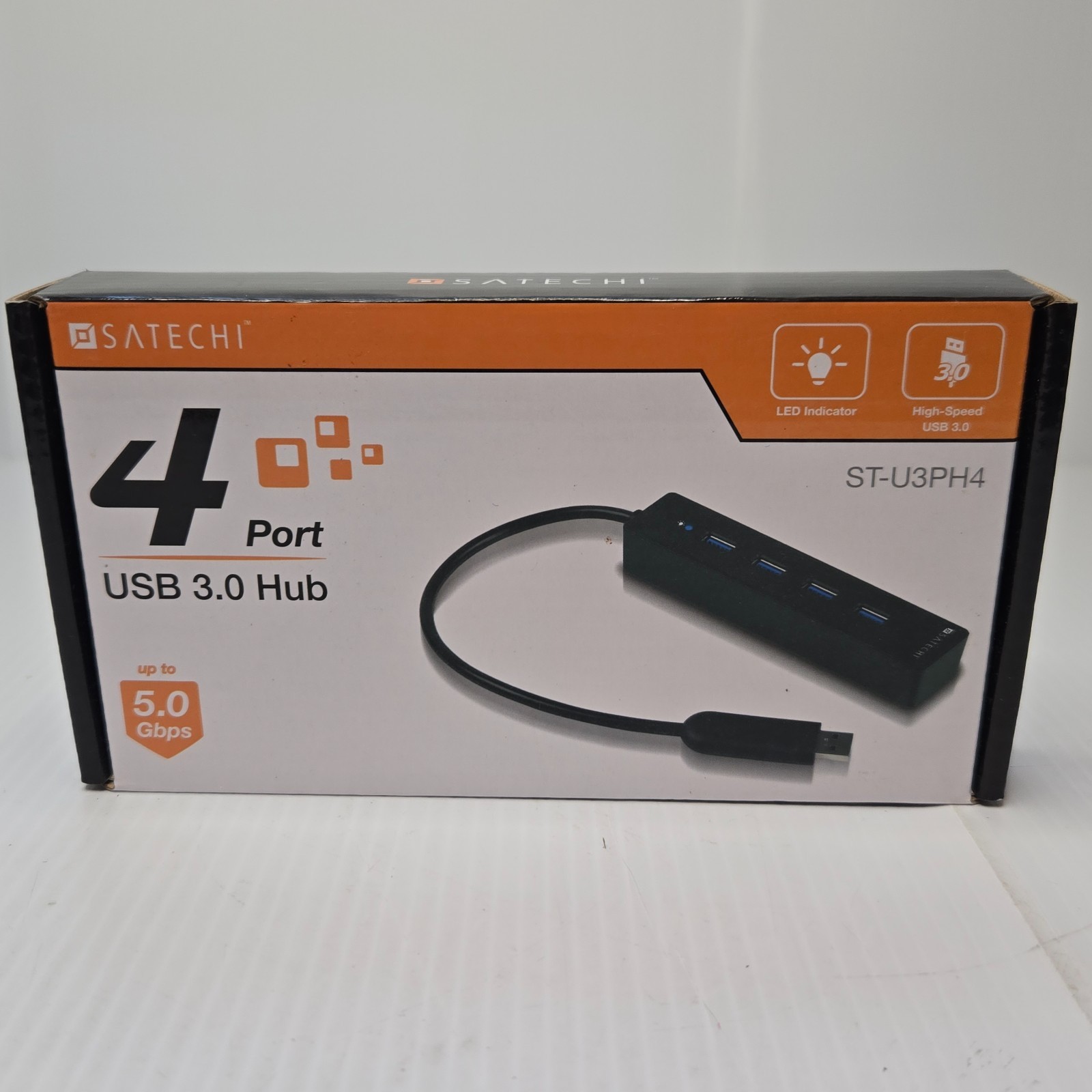 StarTech.com ST4300PBU3 4 Port USB 3.0 Hub Built-in Cable SuperSpeed