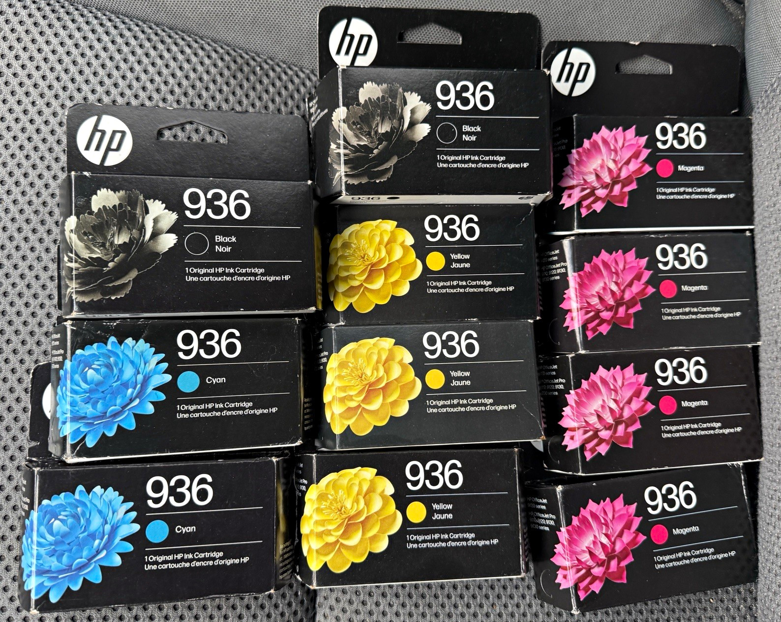 HP 936 Genuine Original Inkjet Cartridge Lot Black Cyan Yellow Magenta Exp.2027