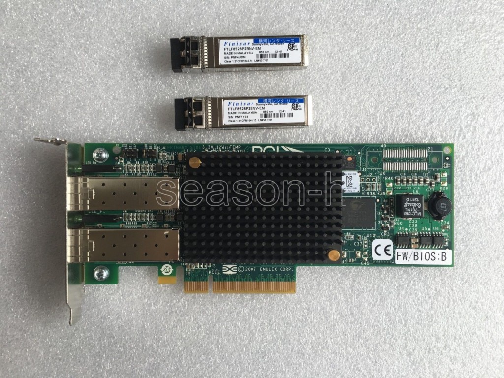 IBM Emulex 8Gb FC Dual-port HBA LPE12002-e with Low Profile bracket