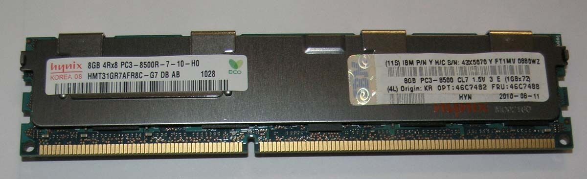 Dell R710, R610, IBM xSeries  HYNIX 8GB PC3-8500R Module  Certified Memory
