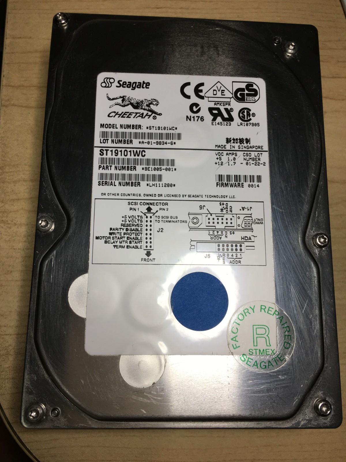 Seagate ST19101WC 9E1005-001 9.1GB 10K RPM Wide-Ultra SCSI Hard Drive TESTED