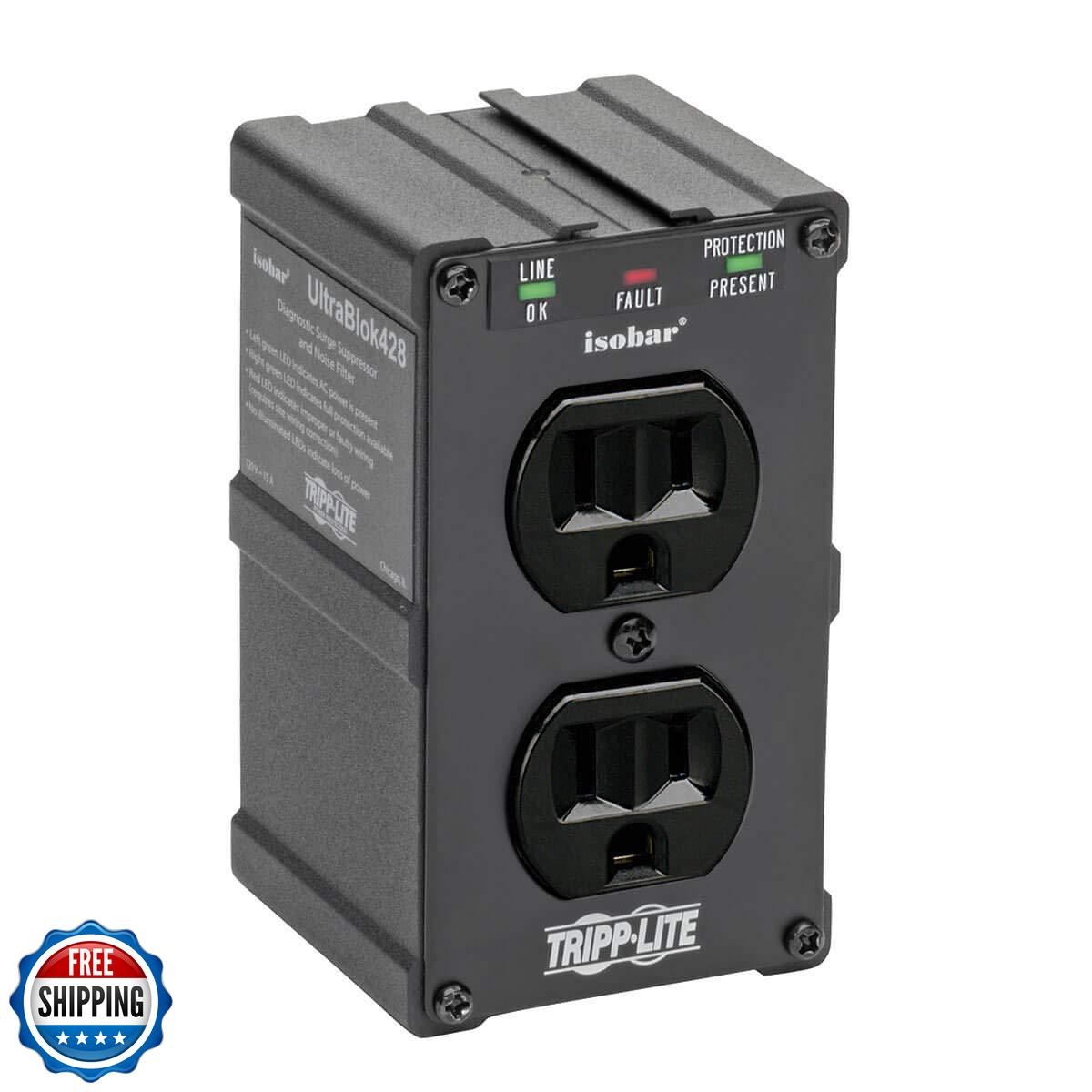 Tripp Lite Isobar Surge Protector Power Strip, Lifetime Limited Warranty Blac