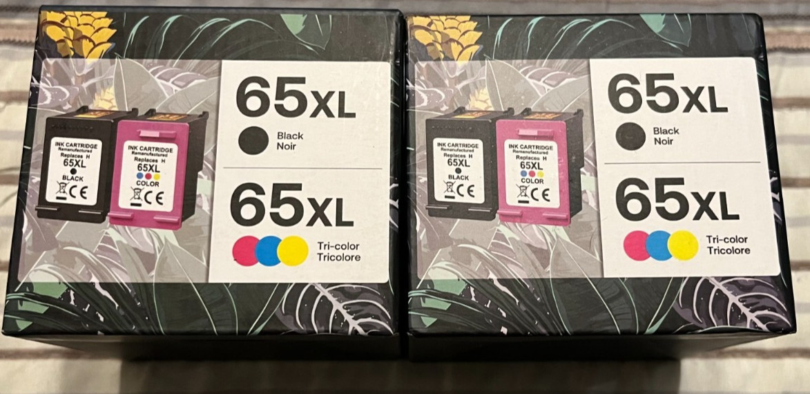  2 boxes HP 65XL Black & Tri-Color Combo Ink Cartridge Envy 5020 & 5030