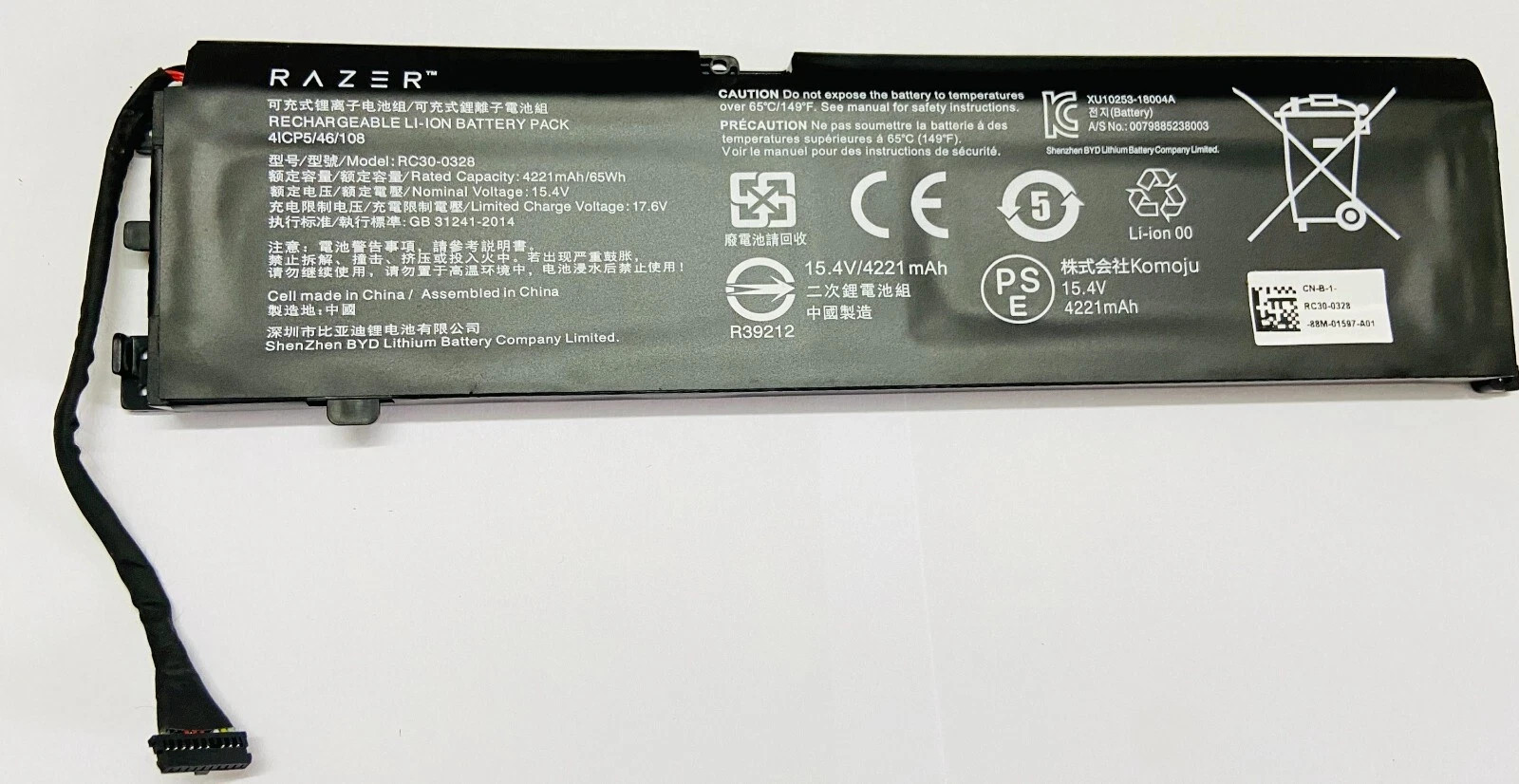 Genuine RC30-0328 RZ09-0328 RZ09-0330 Battery Razer Blade 15 Edition 2020 2021