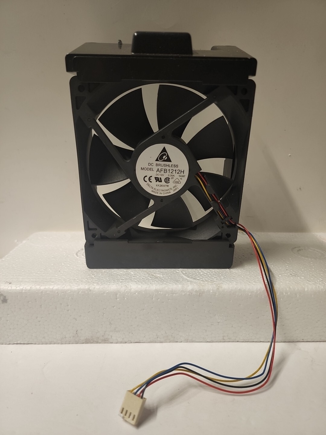 Delta Electronics DC Brushless Fan Model: AFB1212H DC12V 0.35A With Bracket Diy