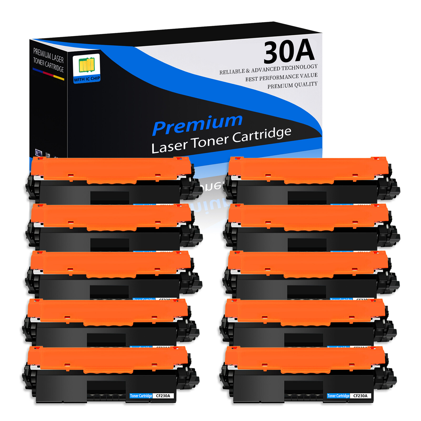 10PK CF230A 30A Toner Cartridge for HP LaserJet Pro MFP M227d M227fdn M227fdw