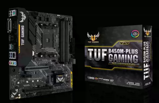 ASUS TUF B450M-PLUS GAMING AM4 mATX Motherboard for AMD Ryzen CPU