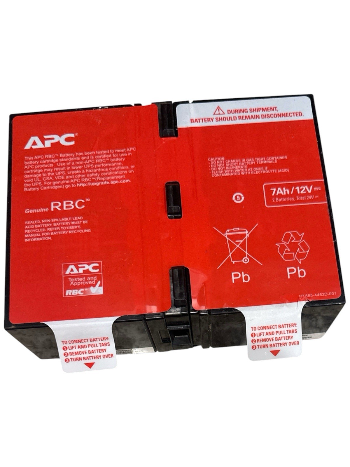 APC RBC123 UPS Battery Cartridge 24V 7Ah (2x 12V Batteries) Backup