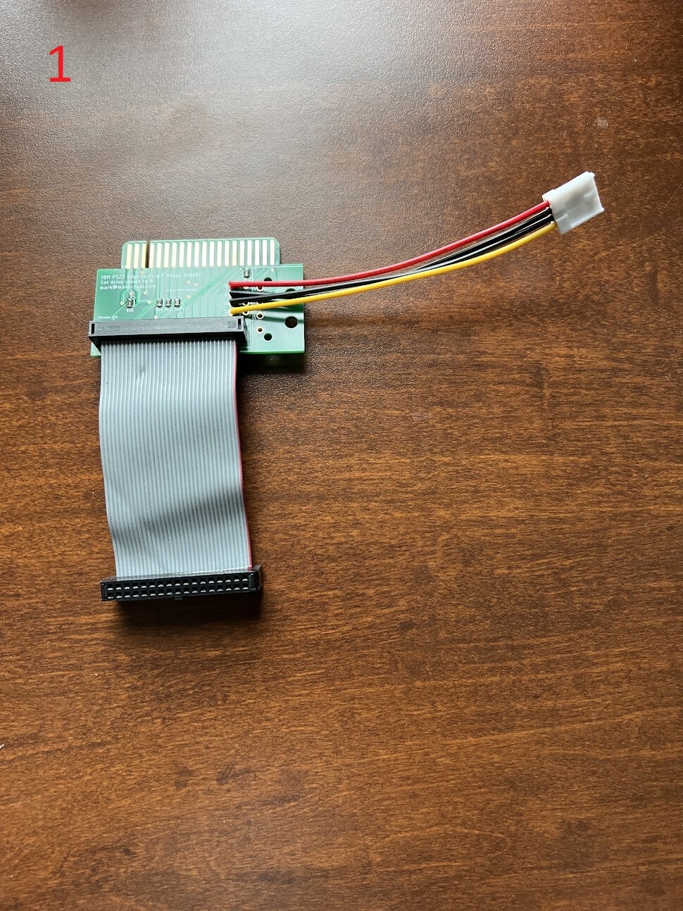 Edge to 34 pin IDC floppy adapter for IBM PS/2 - 3.5" disk / Gotek emulator