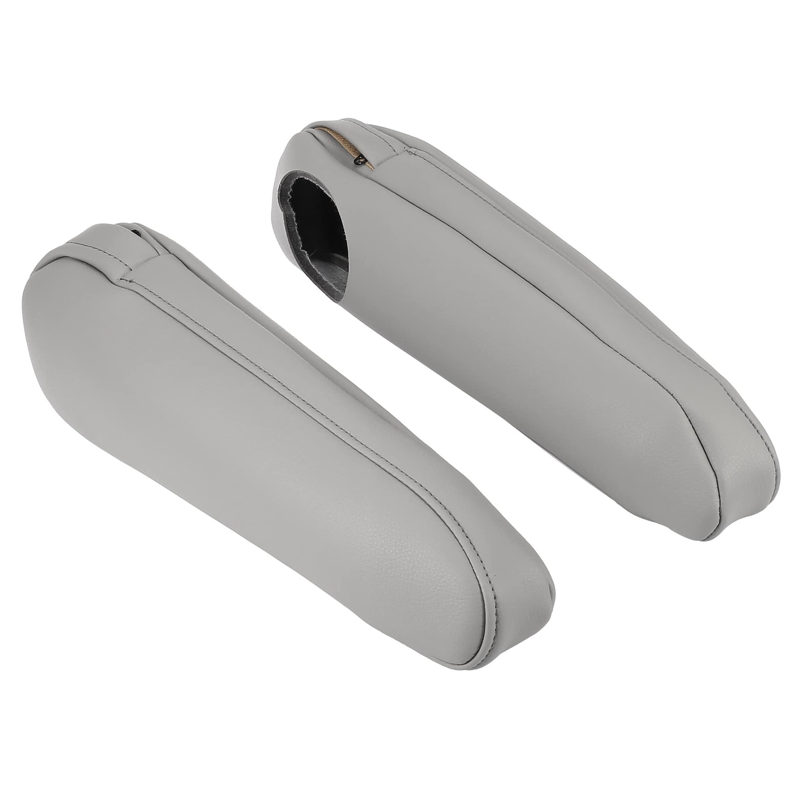 X AUTOHAUX 1 Pair Car Front Seat Armrest Cover Kit 37 x 26 x 5 cm, Gray 