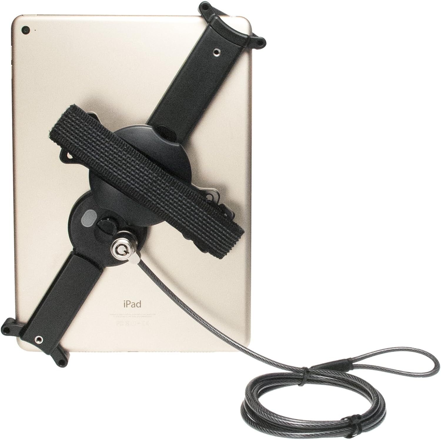 CTA Digital Adjustable Anti-Theft Security Grip with Hand Strap for iPad Pro and