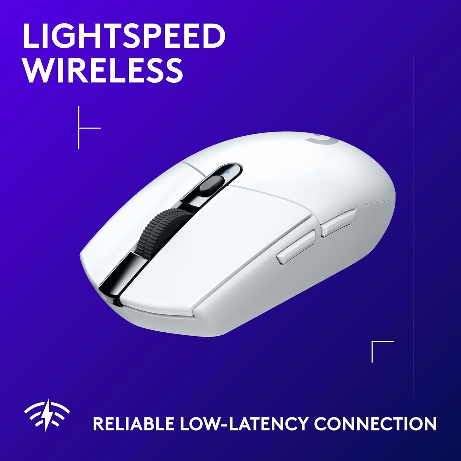 Logitech G305 LIGHTSPEED Wireless Gaming Mouse,Hero 12K Sensor, 12,000 DPI-WHITE