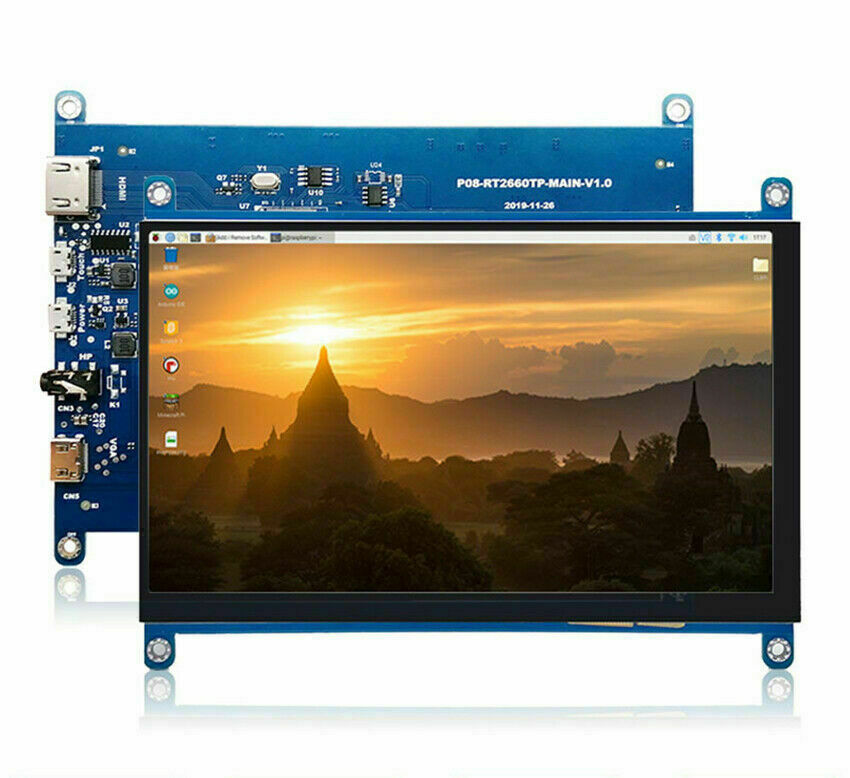 7 inch display 1024x60 LCD 3B+/4B USB capacitive touch screen FOR HDMI Raspberry