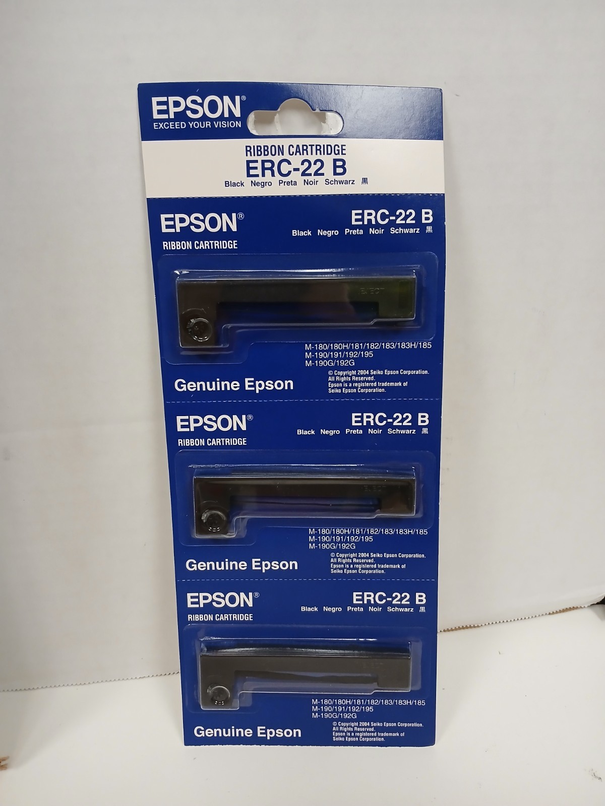 Set of 3 Epson Ribbon Cartridge ERC-22 B