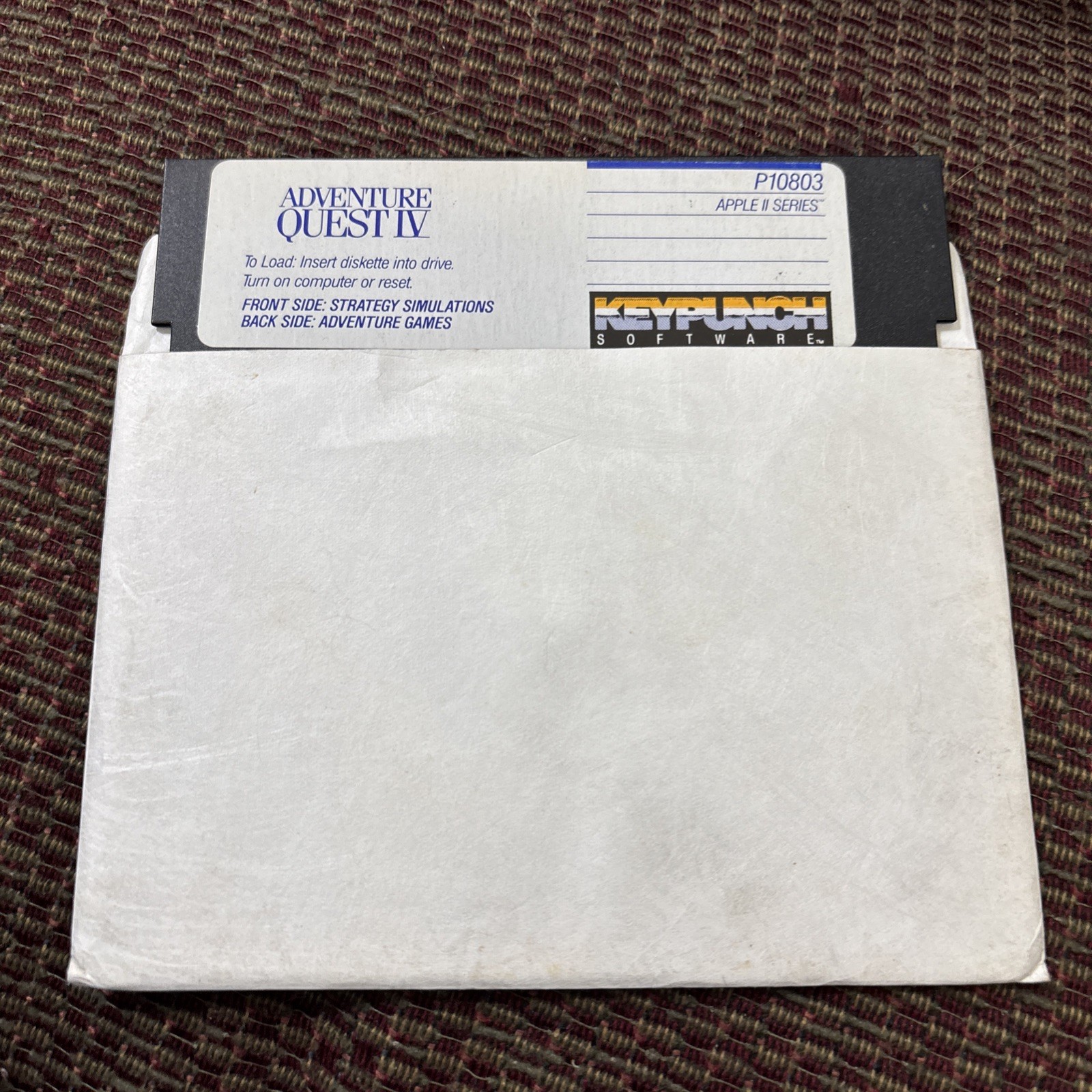 Adventure Quest IV Adventure Games Strategy Simulations for Apple II (2) 5.25