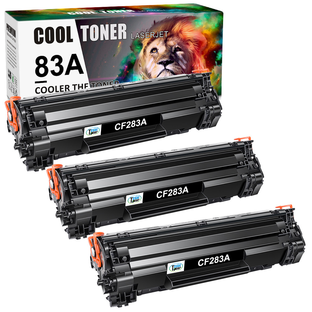 3PK Black CF283A 83A Toner Cartridge fits for HP LaserJet Pro MFP M127fw M125nw
