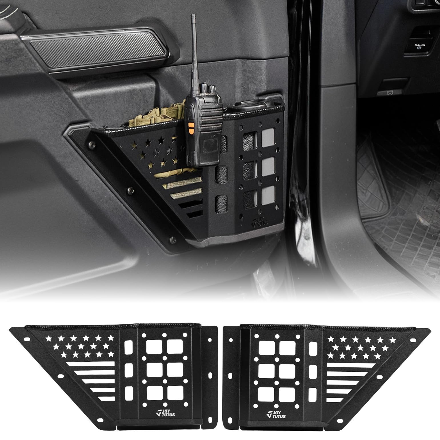 Front Door Storage Pockets Box with Ford Bronco 2021-2026, Molle Panel Storag...