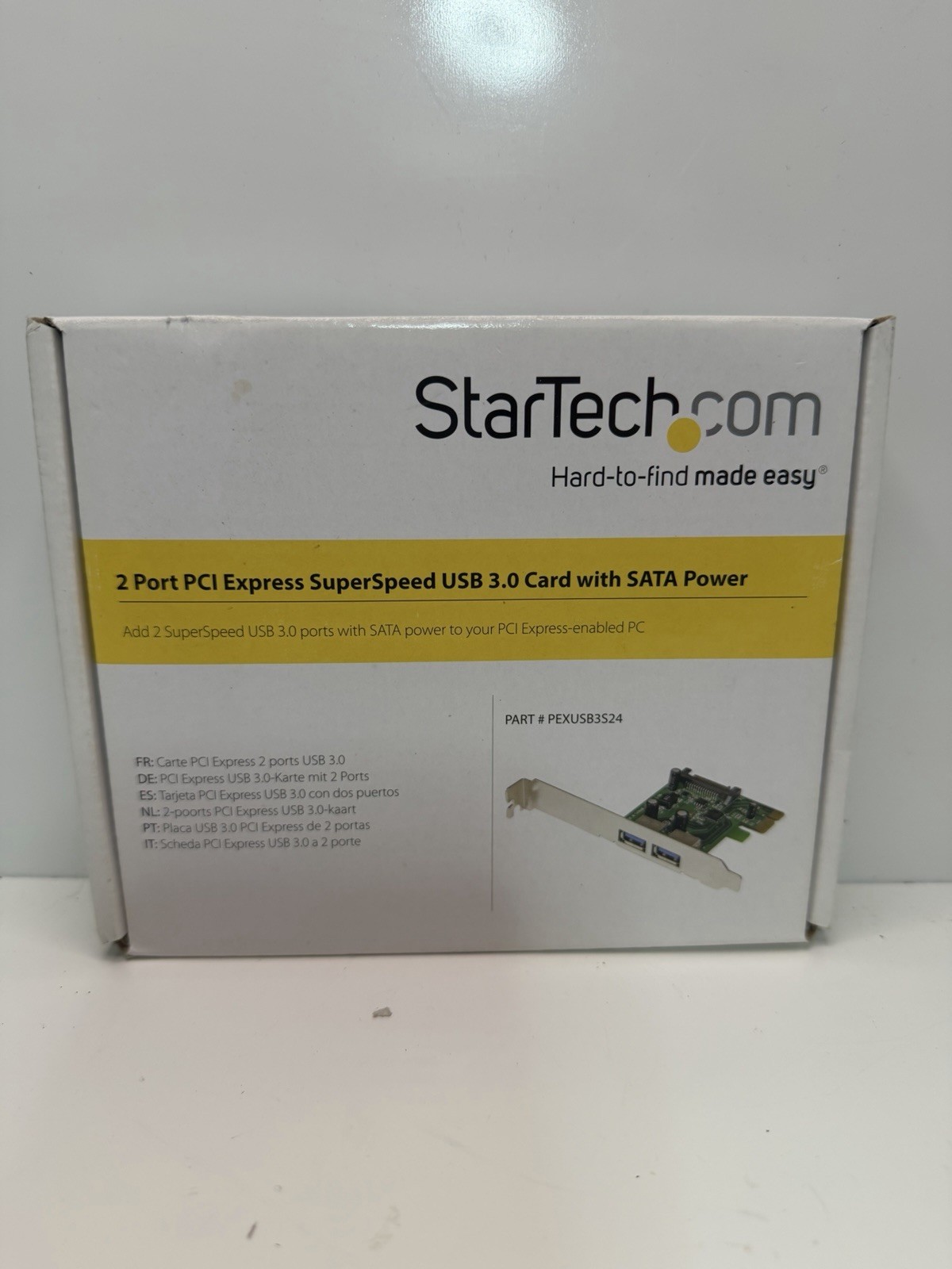 StarTech PCIe USB 3.0 Card 2 Port SATA Power PEXUSB3S24 Open Box