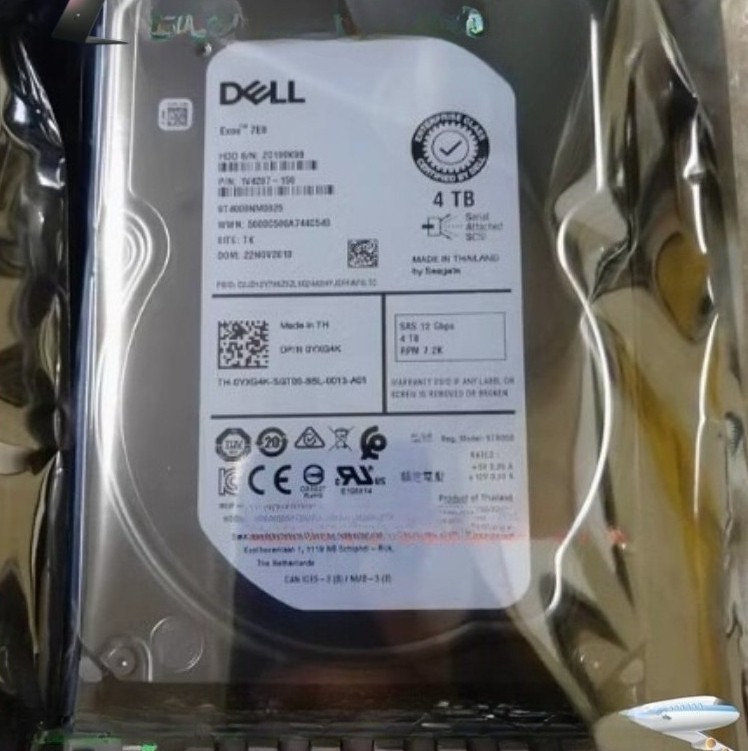 FOR DELL 0YXG4K 4TB 7.2K SAS 12Gb/s 3.5" 512e HDD 14/15/16G KIT
