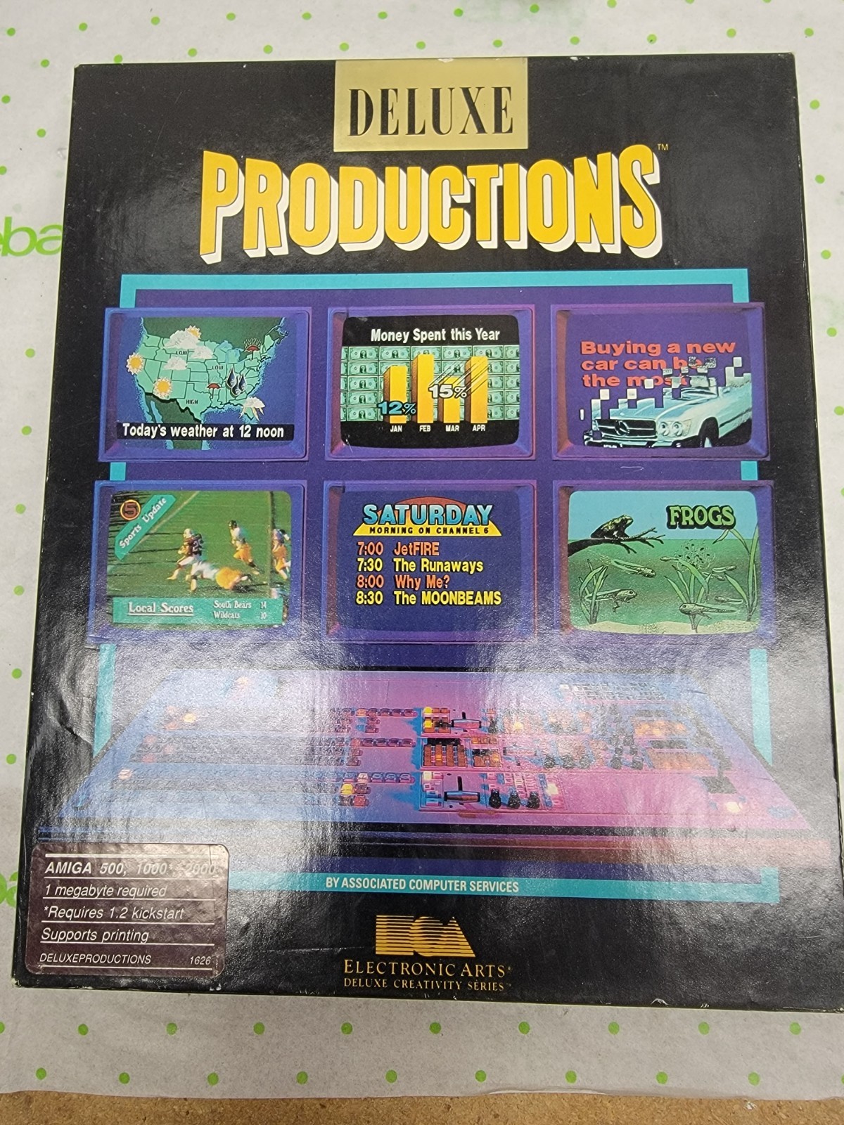 Deluxe Productions for Amiga by Electronic Arts - Box, 3.5 Disks & Manual