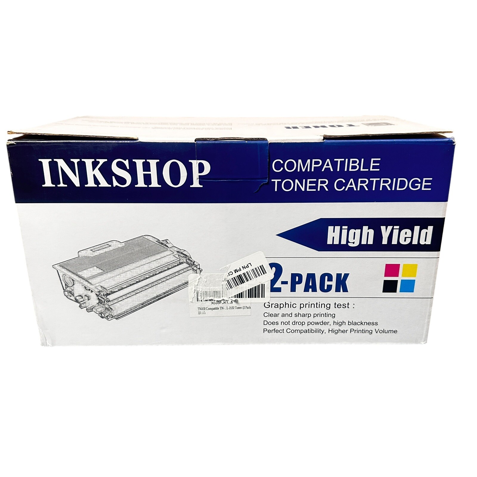 INKSHOP TN-450  High Yield Toner Cartridge 2 Pack For Brother