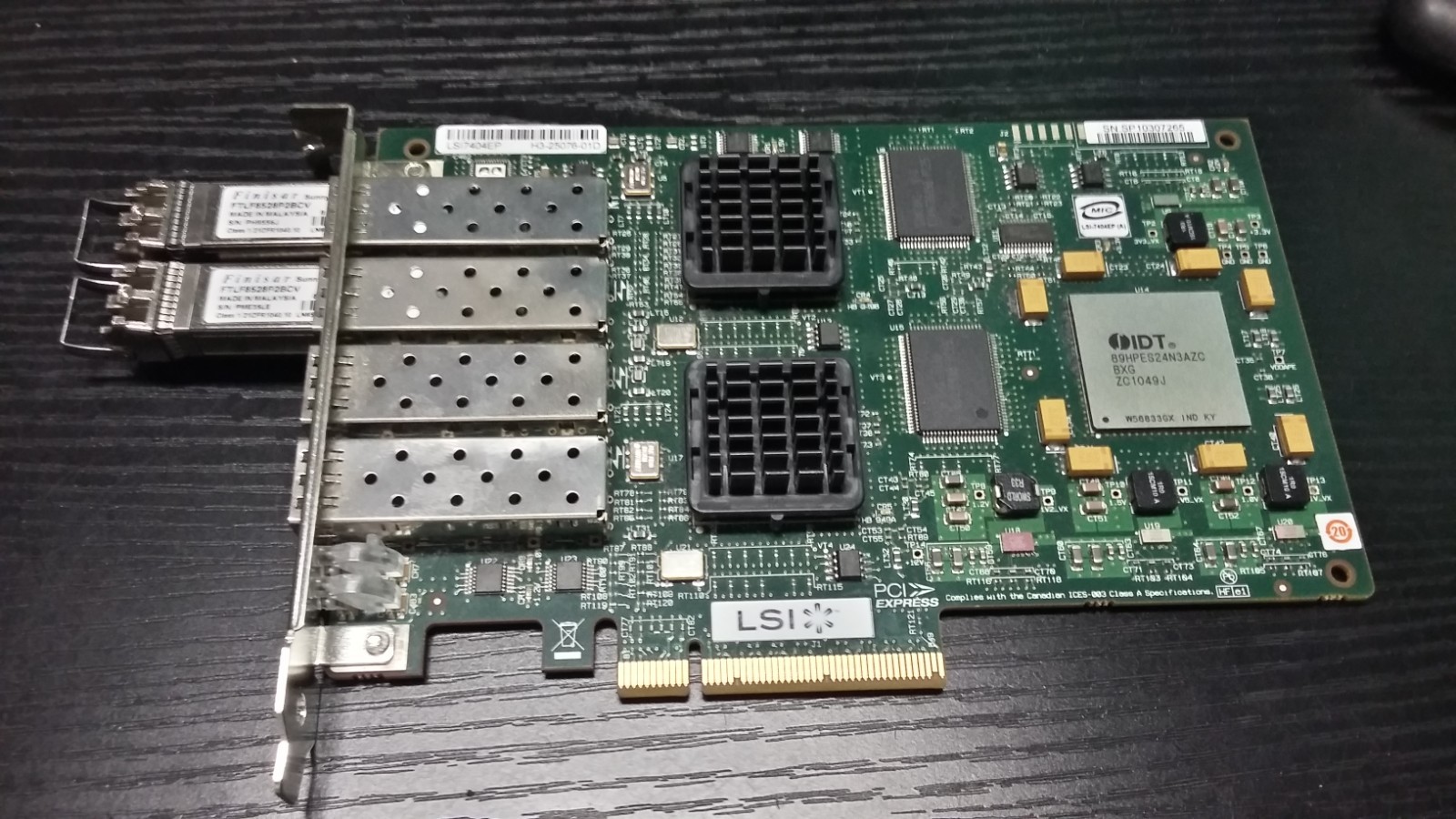 LSI Logic LSI7404EP PCI-E 4-Channel 4Gbps FC HBA with Transceivers (2)