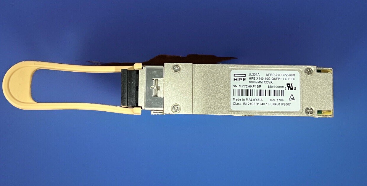 Lot 10 NEW HPE JL251A AFBR-79EBPZ-HP8 X140 40G QSFP+ LC BiDi 100m MM XCVR