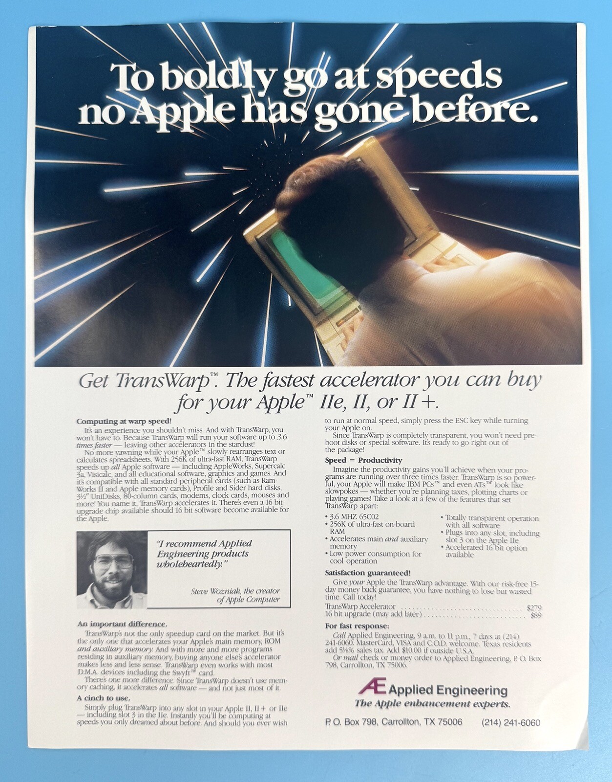 Applied Engineering AE Transwarp Ramworks II Flyer Apple II