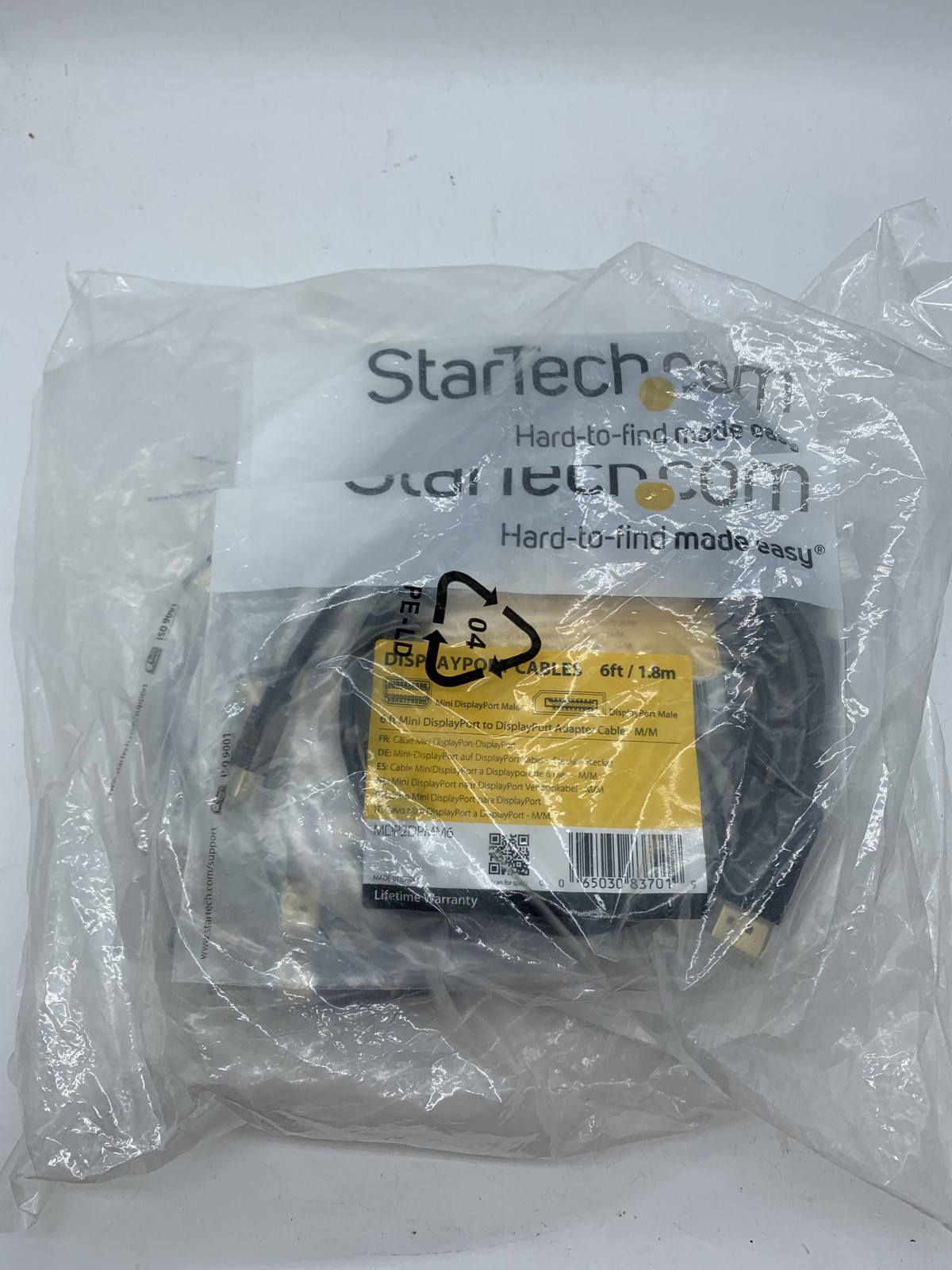 NEW SEALED 10 Pack StarTech MDP2DPMM6 6ft DisplayPort Cables ~ 