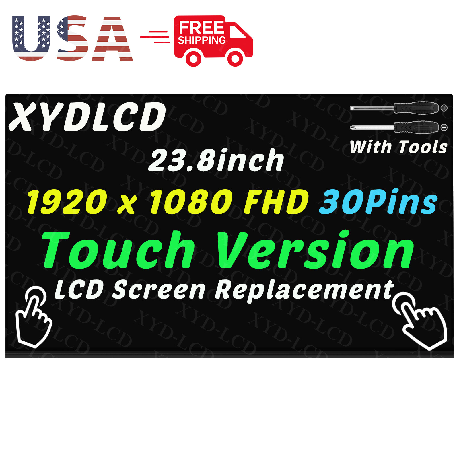 23.8" for HP 24-F0077NH 24-F0079NH All-in-One LCD Touch Screen Panel Replacement