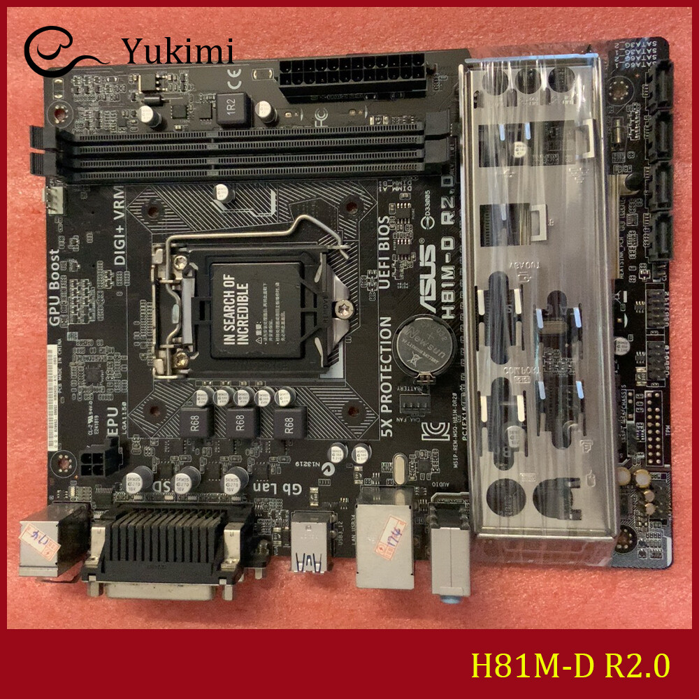 FOR ASUS H81M-D R2.0 LGA 1150 DVI VGA LPT Micro ATX Motherboard Test OK