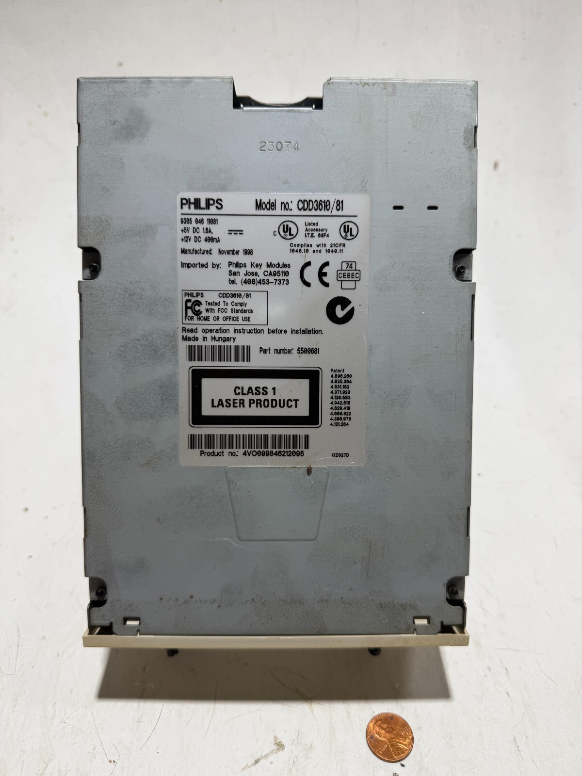CDD3610/81 Philips IDE CDD 2x2x6 CD-RW With Bezel