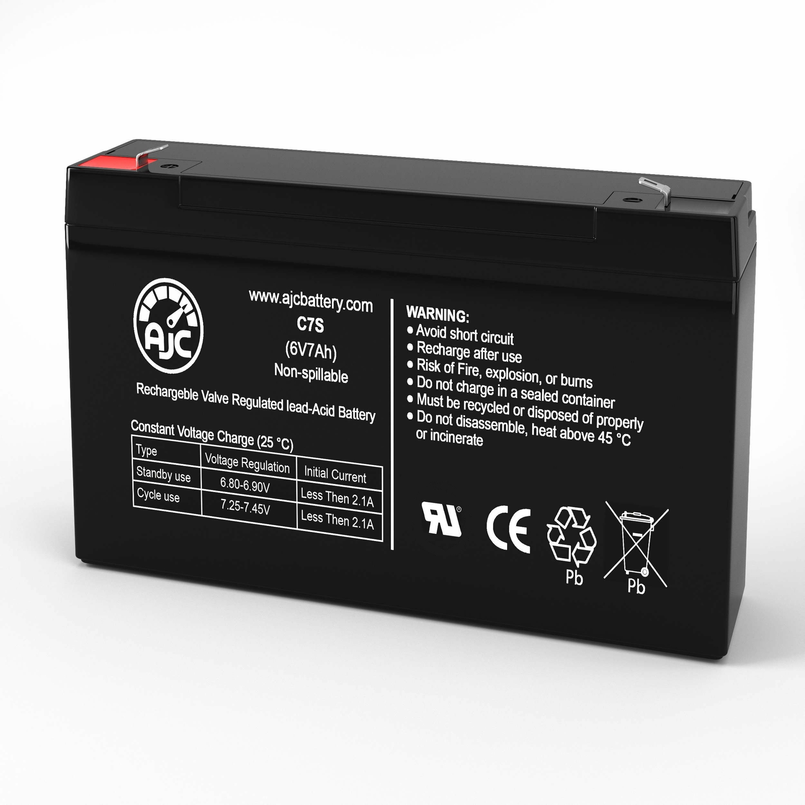 AJC Battery Compatible with Monster Power HTUPS 2700 6V 7Ah UPS Battery