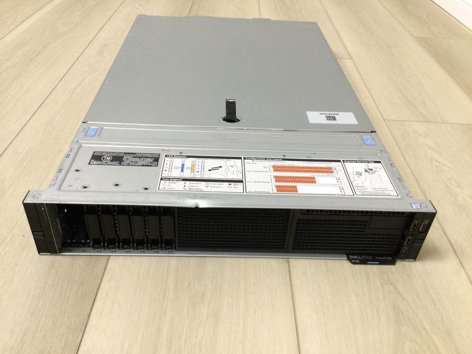 DELL EMC POWEREDGE R740 8 BAY SFF CTO SERVER, NO HDD RAM CPU CARD