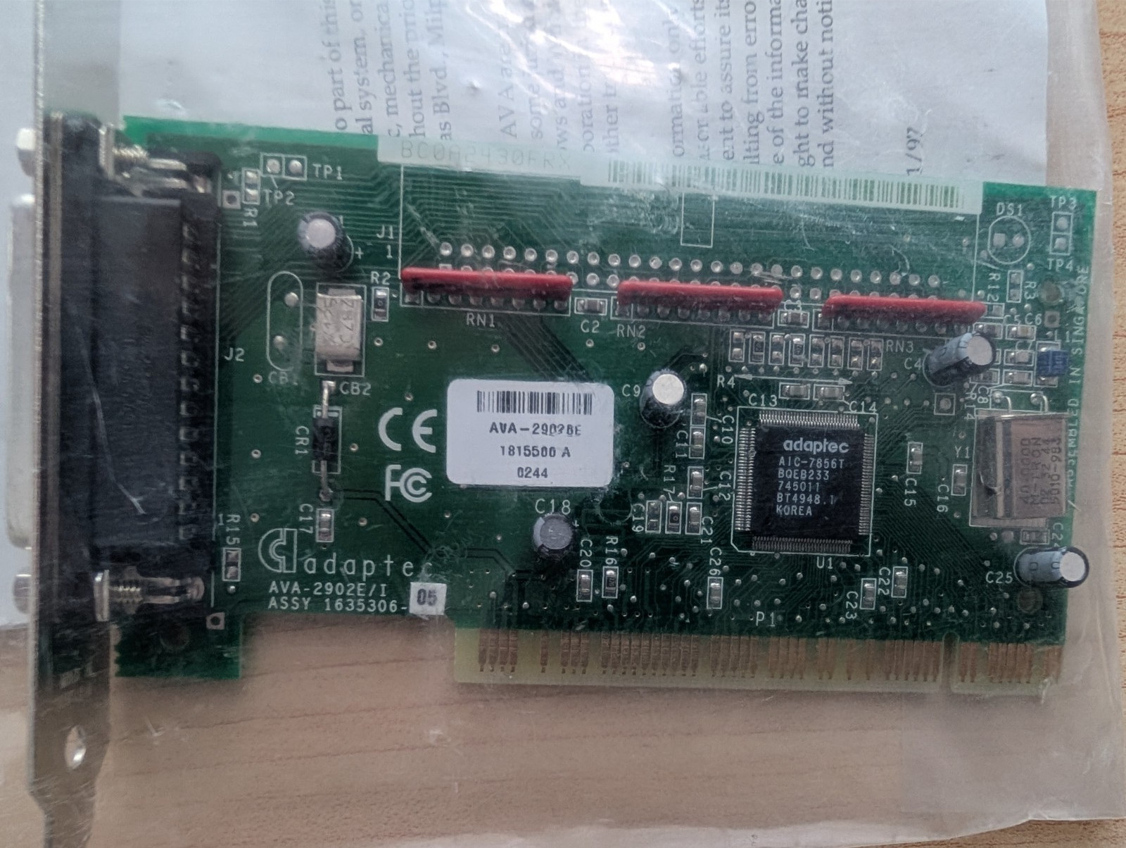 Adaptec PCI-to-Fast SCSI Host Adapter- AVA-2902E/I