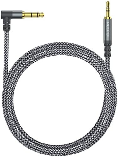 3.5Mm to 2.5Mm Aux Audio Cable (6.6FT), 90 Degree Right Cord Compatible with Bos