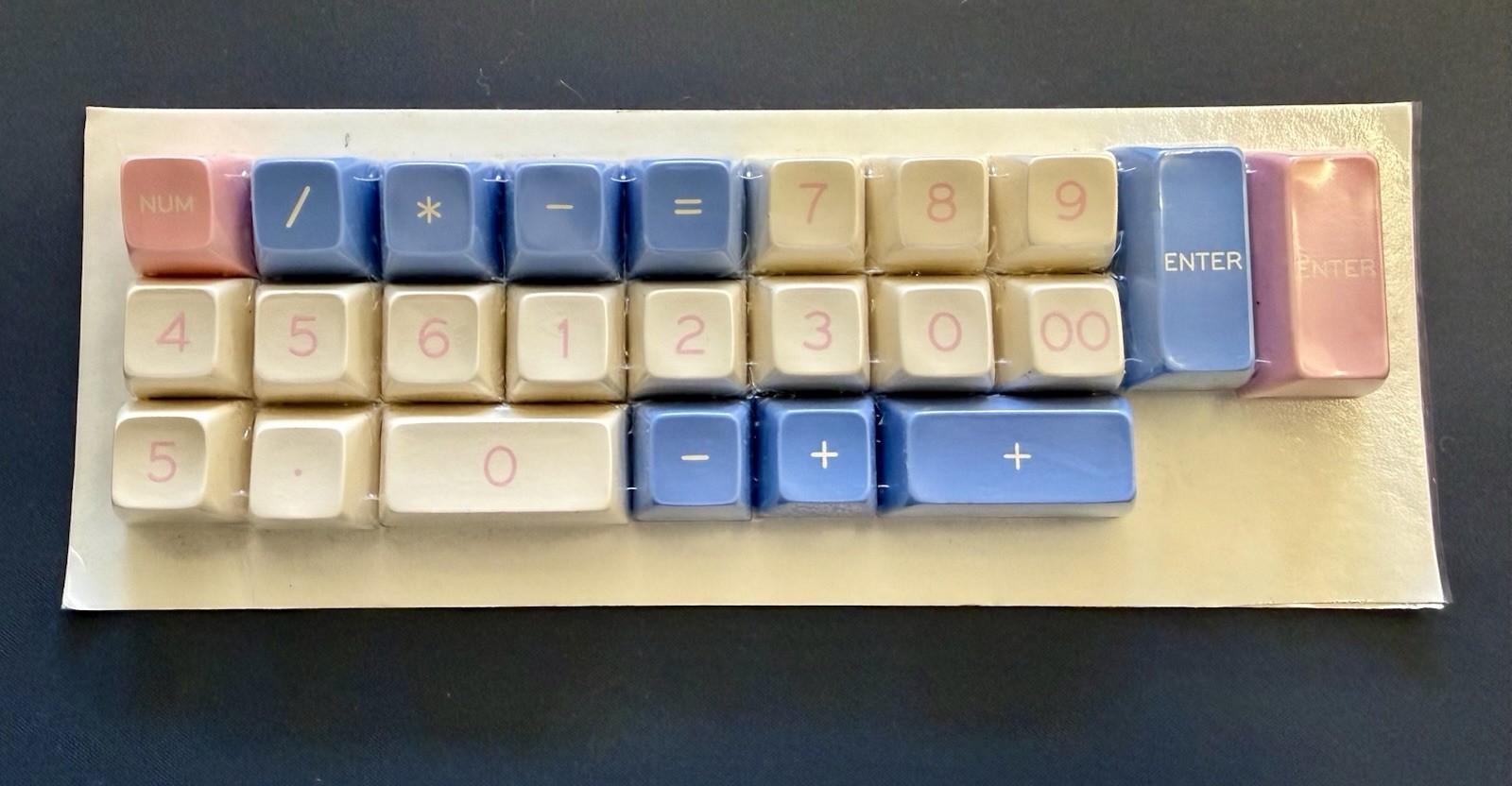 New SA Bubble R2 Numpad Keycaps for Mechanical Keyboard Number Pad Pink blue