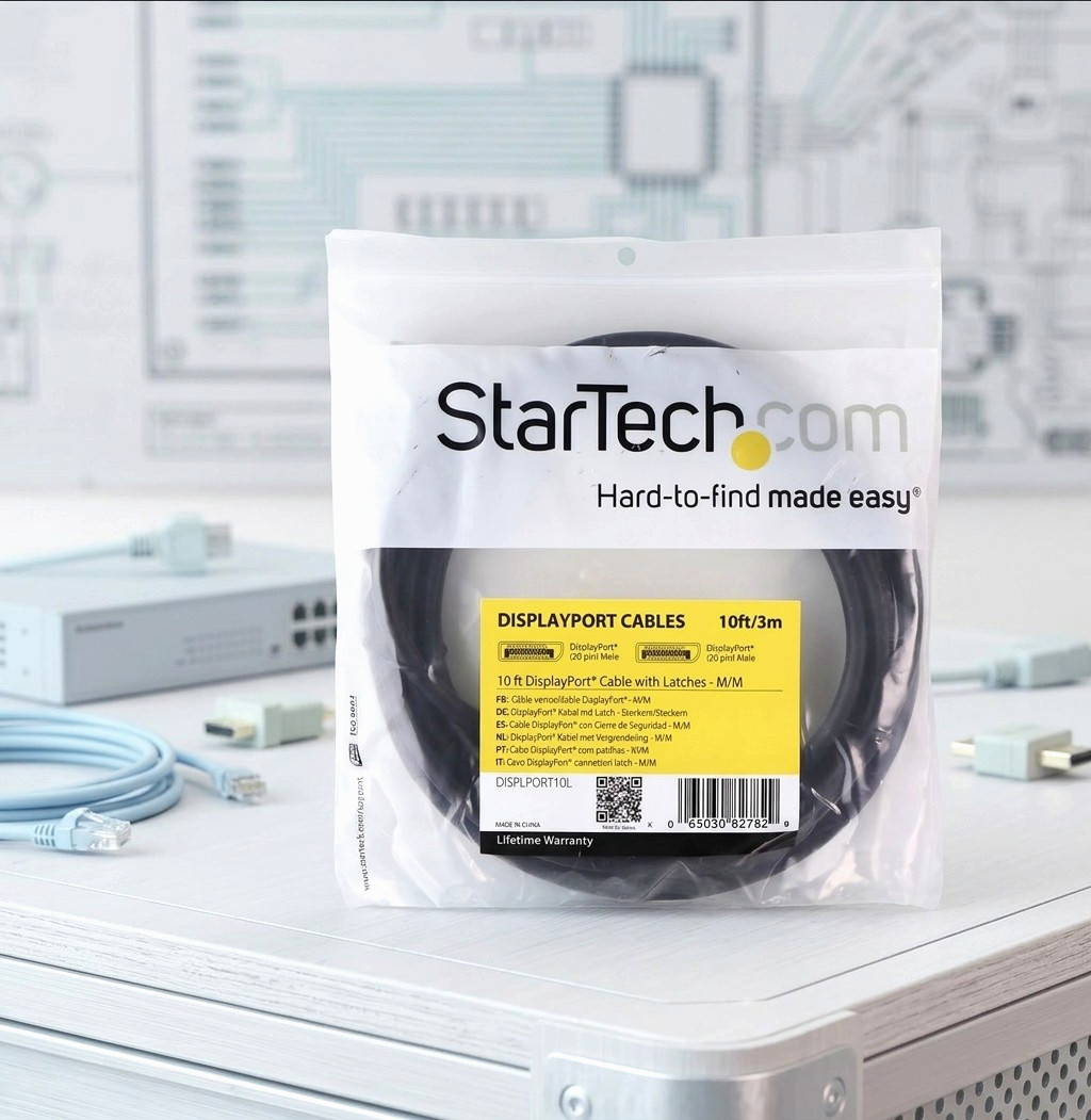 StarTech.com 10ft / 3m DisplayPort Cable With Latches - Male/Male DISPLPORT NEW