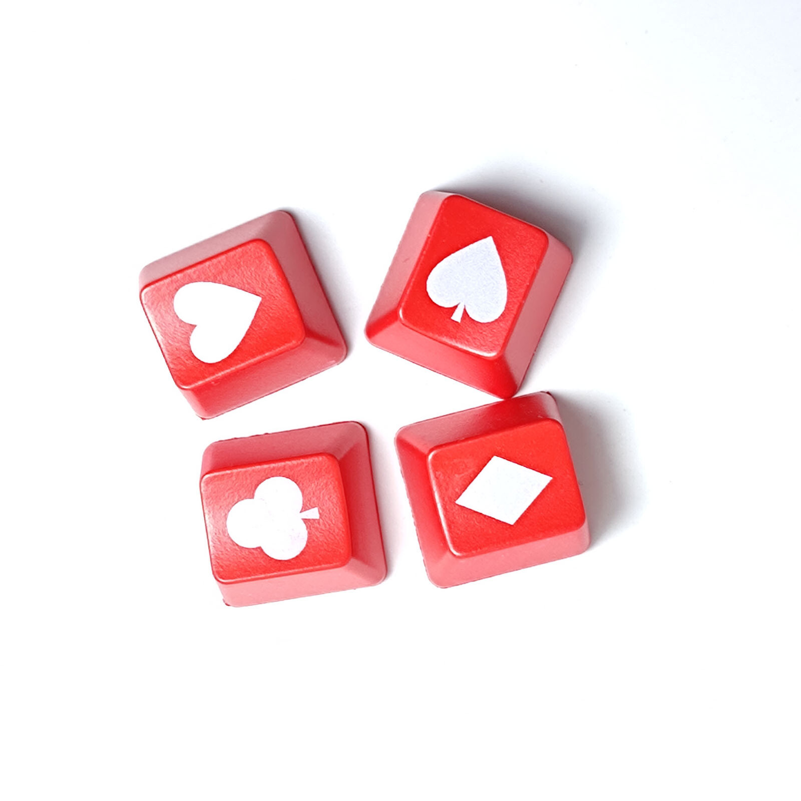 4PCS Red ABS keycaps Translucent Keycaps OEM R4 Poker Keycaps Keyboard Parts
