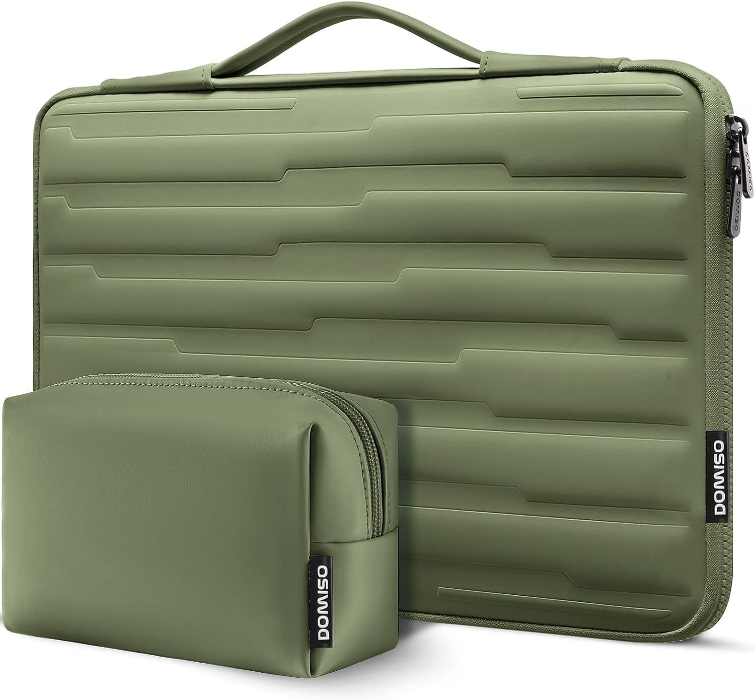 15.6 Inch Shock Resistant Laptop Sleeve with Handle Protective Case, Olive Green