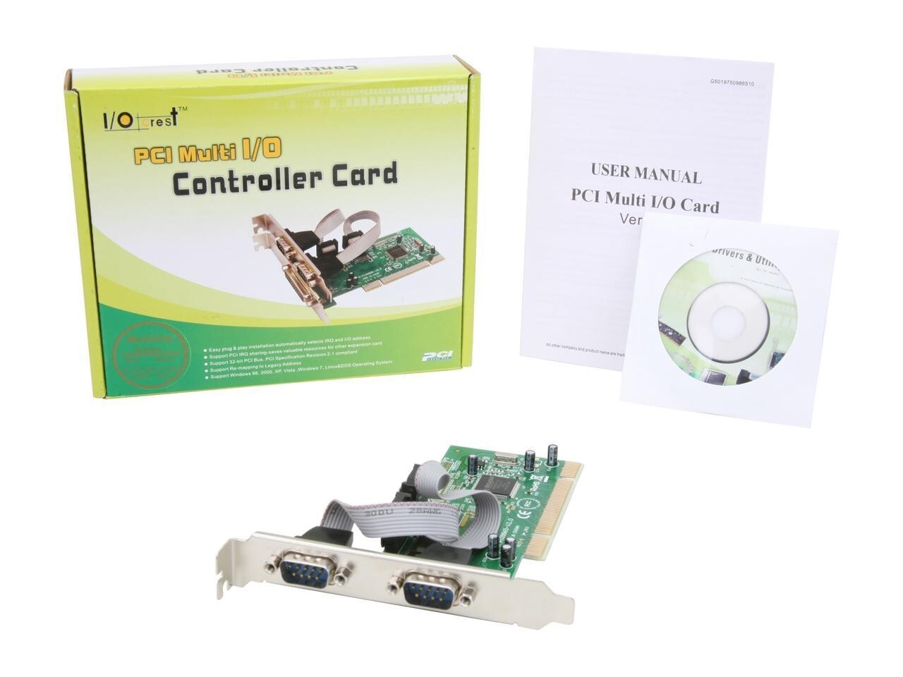 *NEW* SYBA PCI to Serial 2-Port Controller Card Netmos 9865 Chipset SY-PCI15004