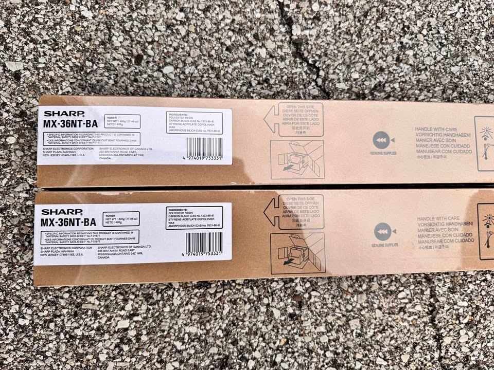 2 Sharp MX-36NT-BA Black Toner Cartridge MX-2610N 2615 2640 Genuine New Sealed