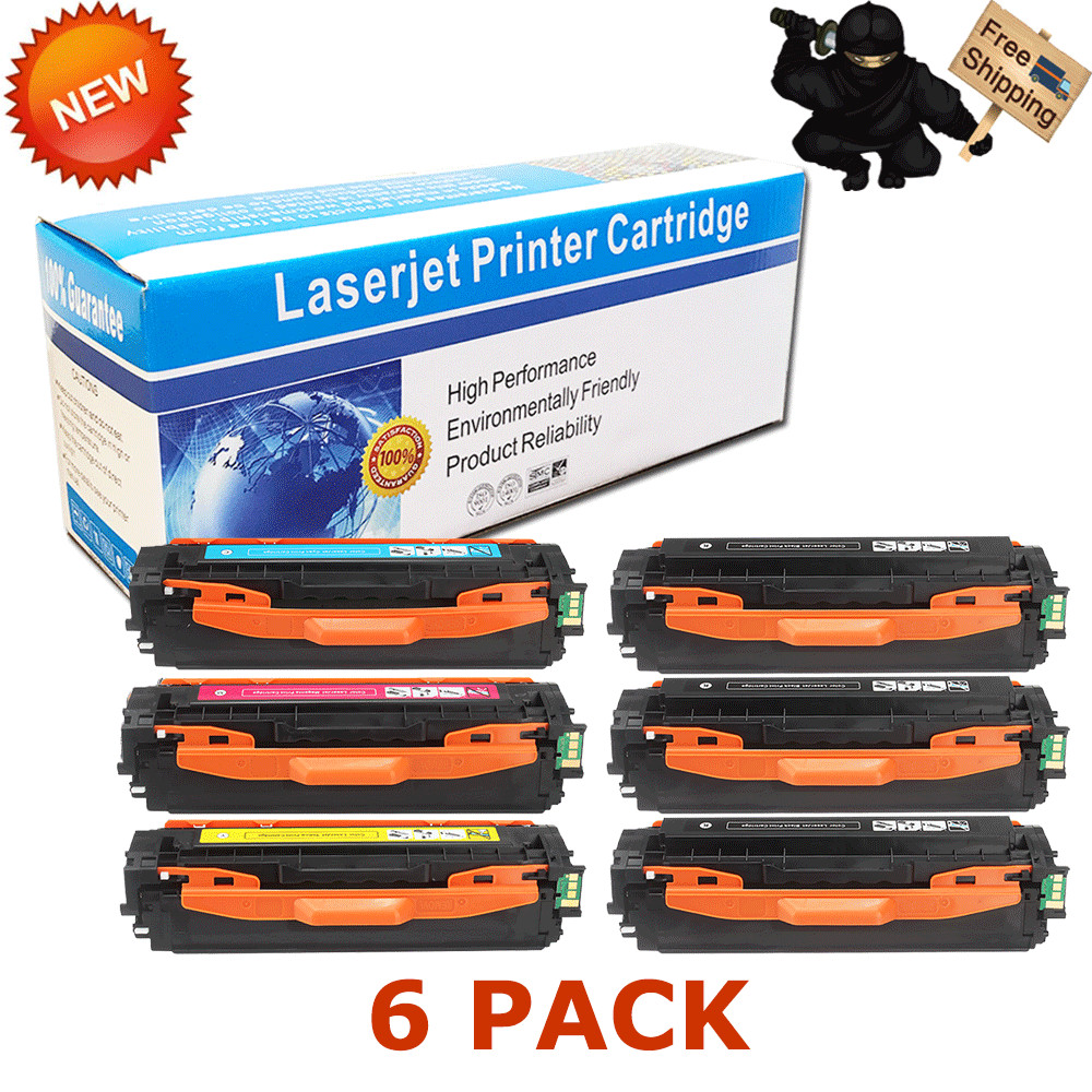 6PK Toner Set for Samsung C1860FW C1810W CLP-415NW CLX-4195FW CLT-K504S 504S