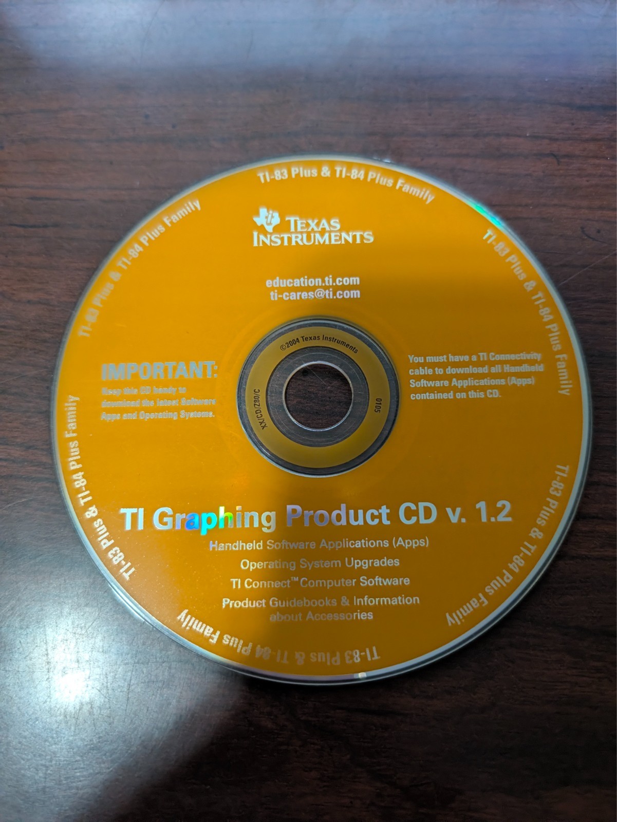 Texas Instruments TI Graphing Product V. 1.2 (PC) NO TRACKING - DISC ONLY 9415