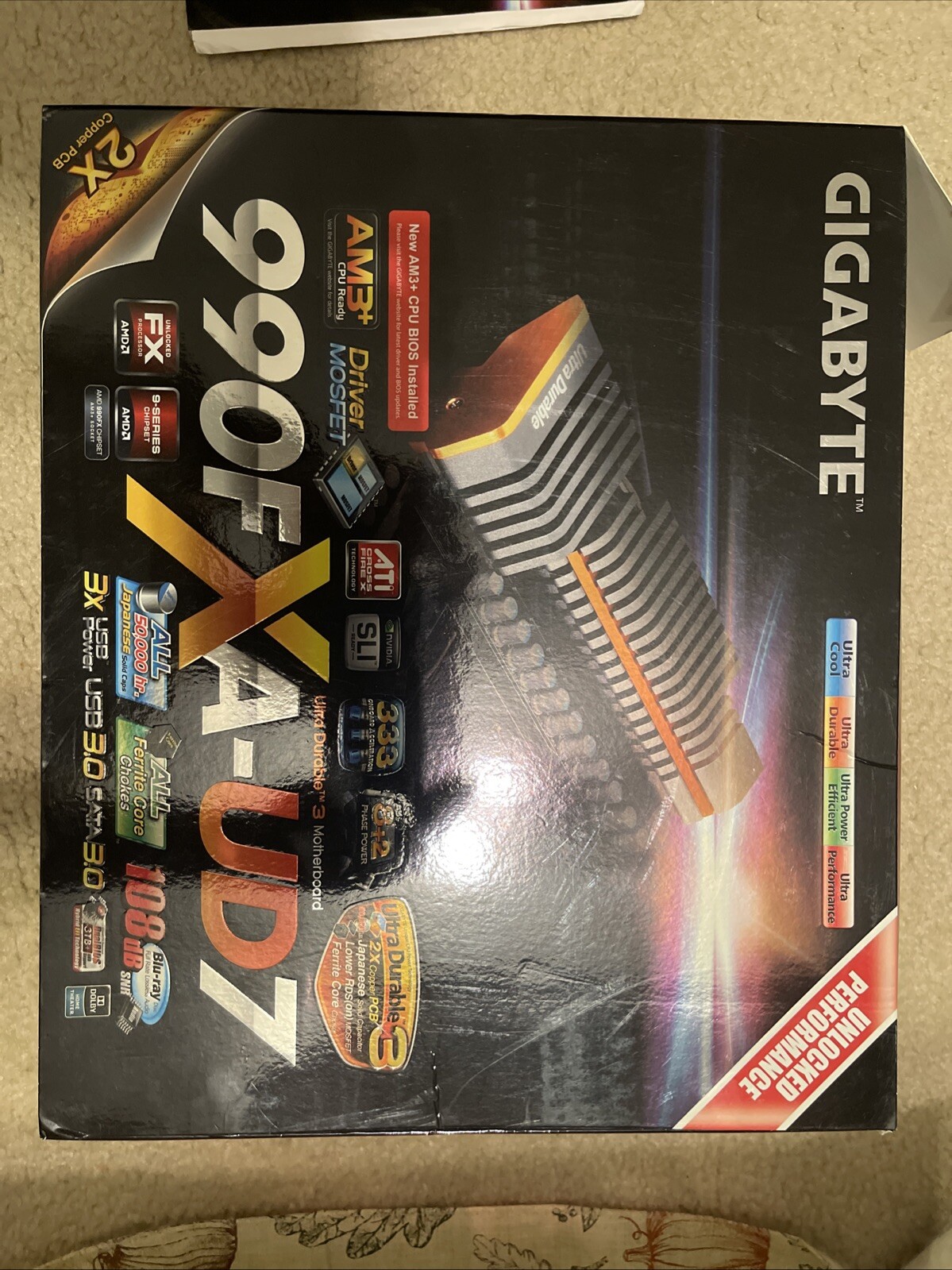 Gigabyte GA-990FXA-UD7 |Retail Empty  box & Manual