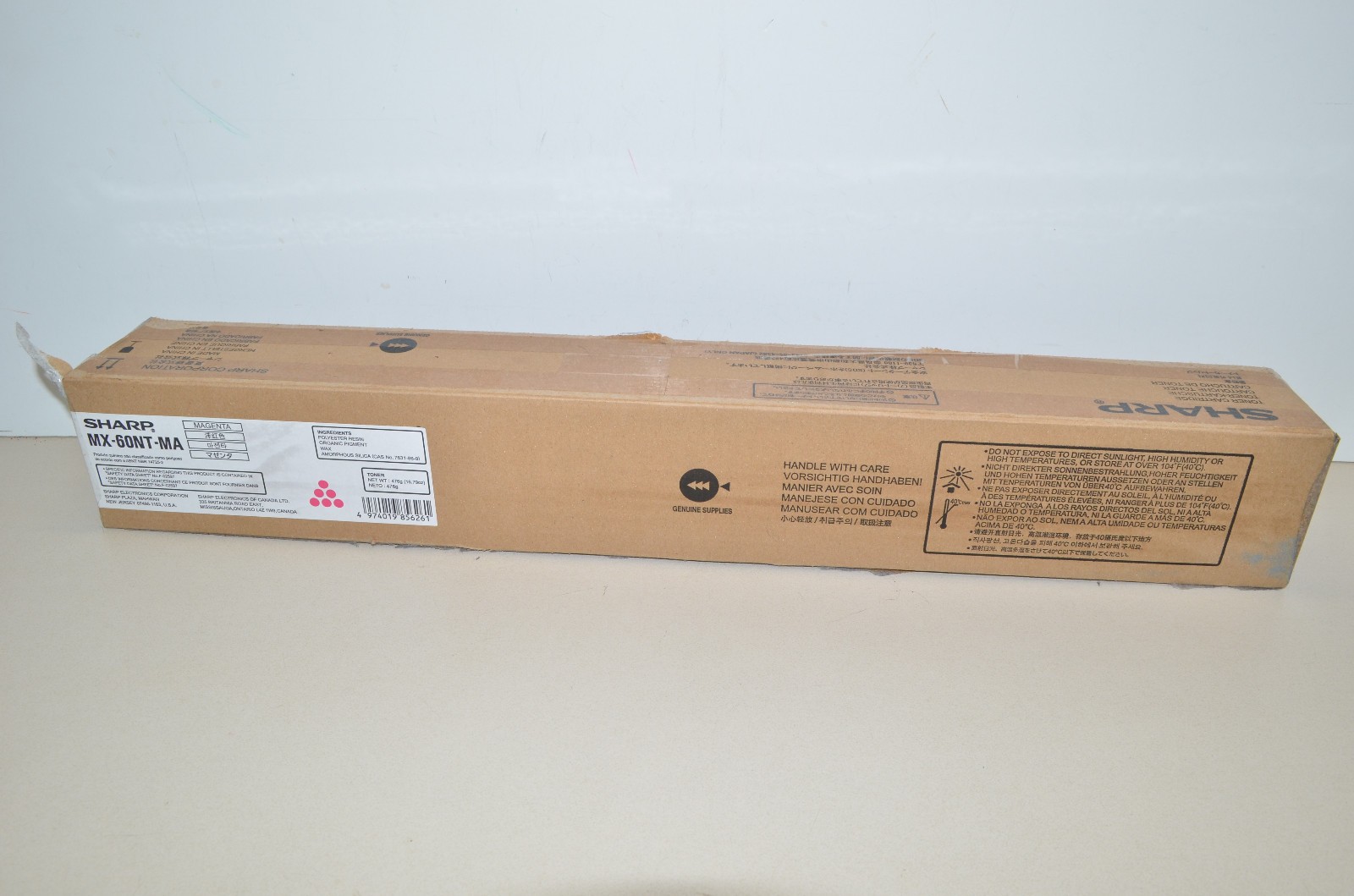 SHARP MX-60NT-MA Magenta Toner Cartridge New Unused Sealed Box Printer Accessory